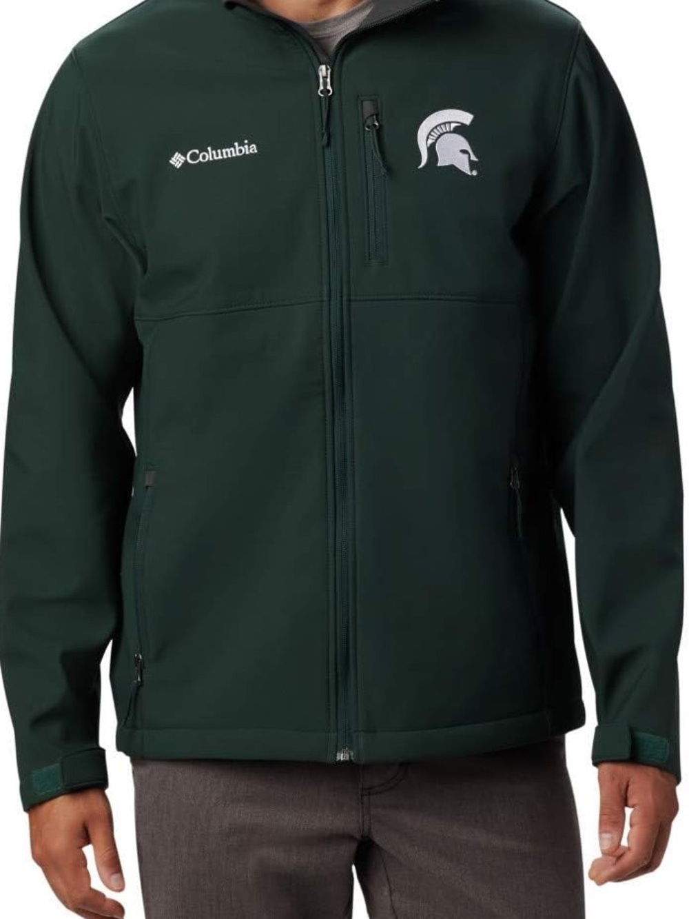 MSU Columbia Men’s Fleece Zip Up Jacket Size Large